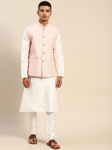White And Pink Banarasi...
