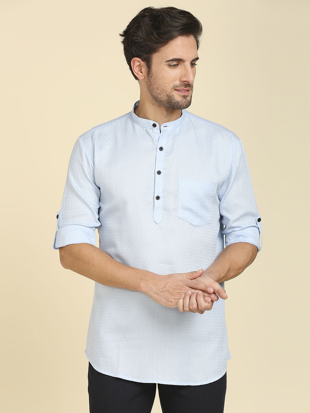 Buy Men's Pure Cotton and Linen Short Kurtas Online | Casual wear ...