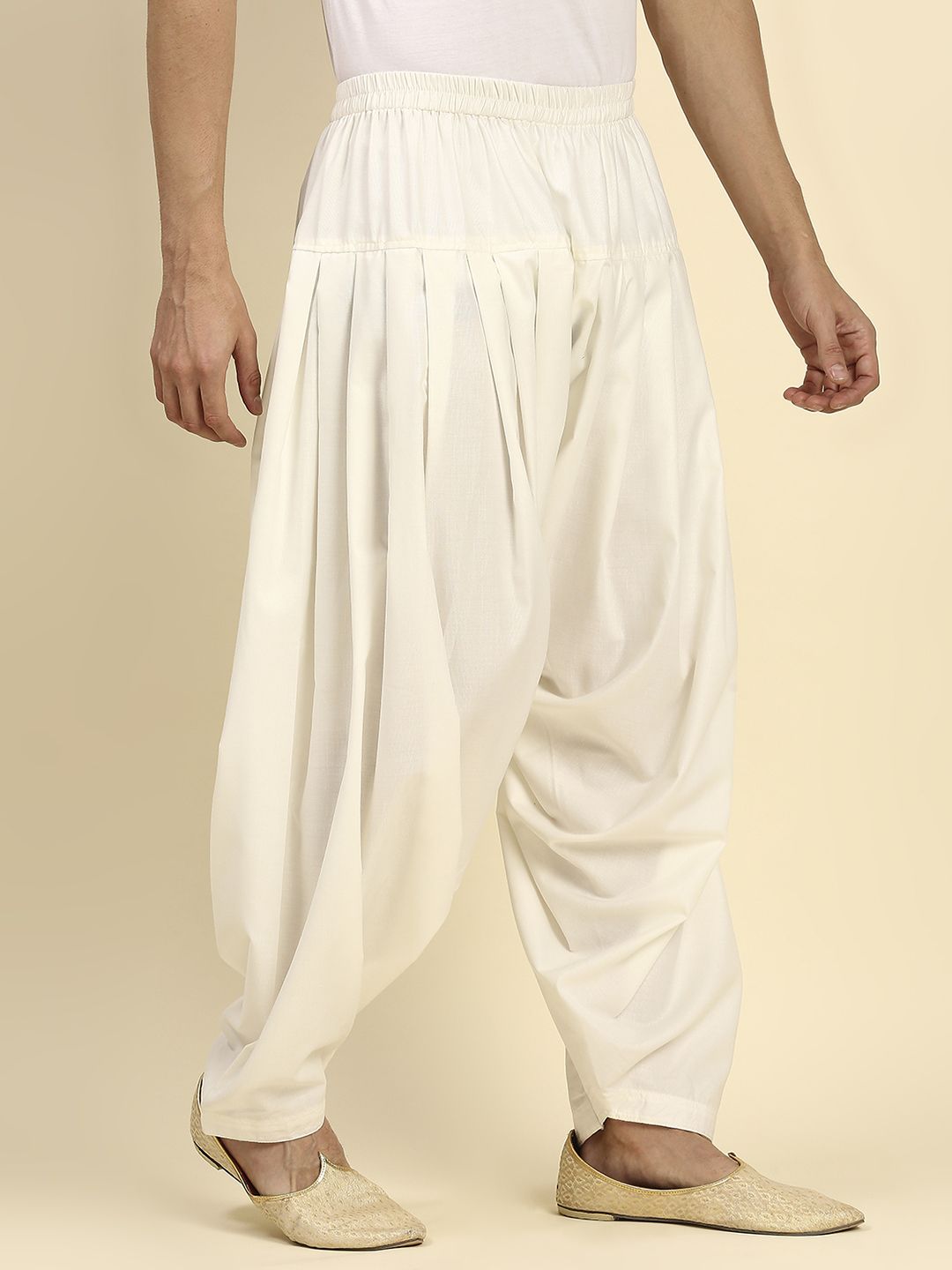 Pure White Cotton Patiala with Dupatta  The Pajama Factory