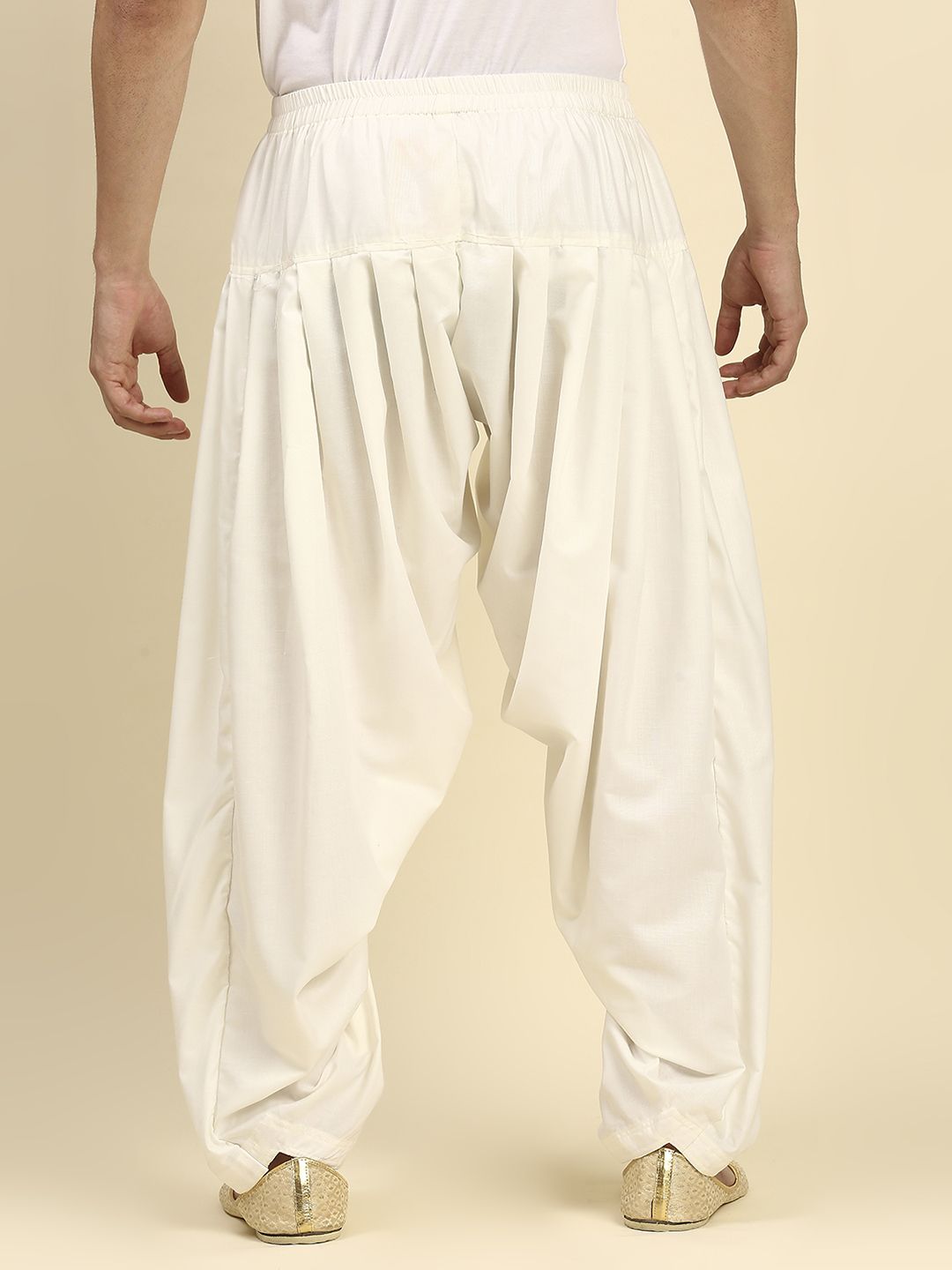 Ivory patiala pants Design by Pranay Baidya Men at Pernias Pop Up Shop 2023