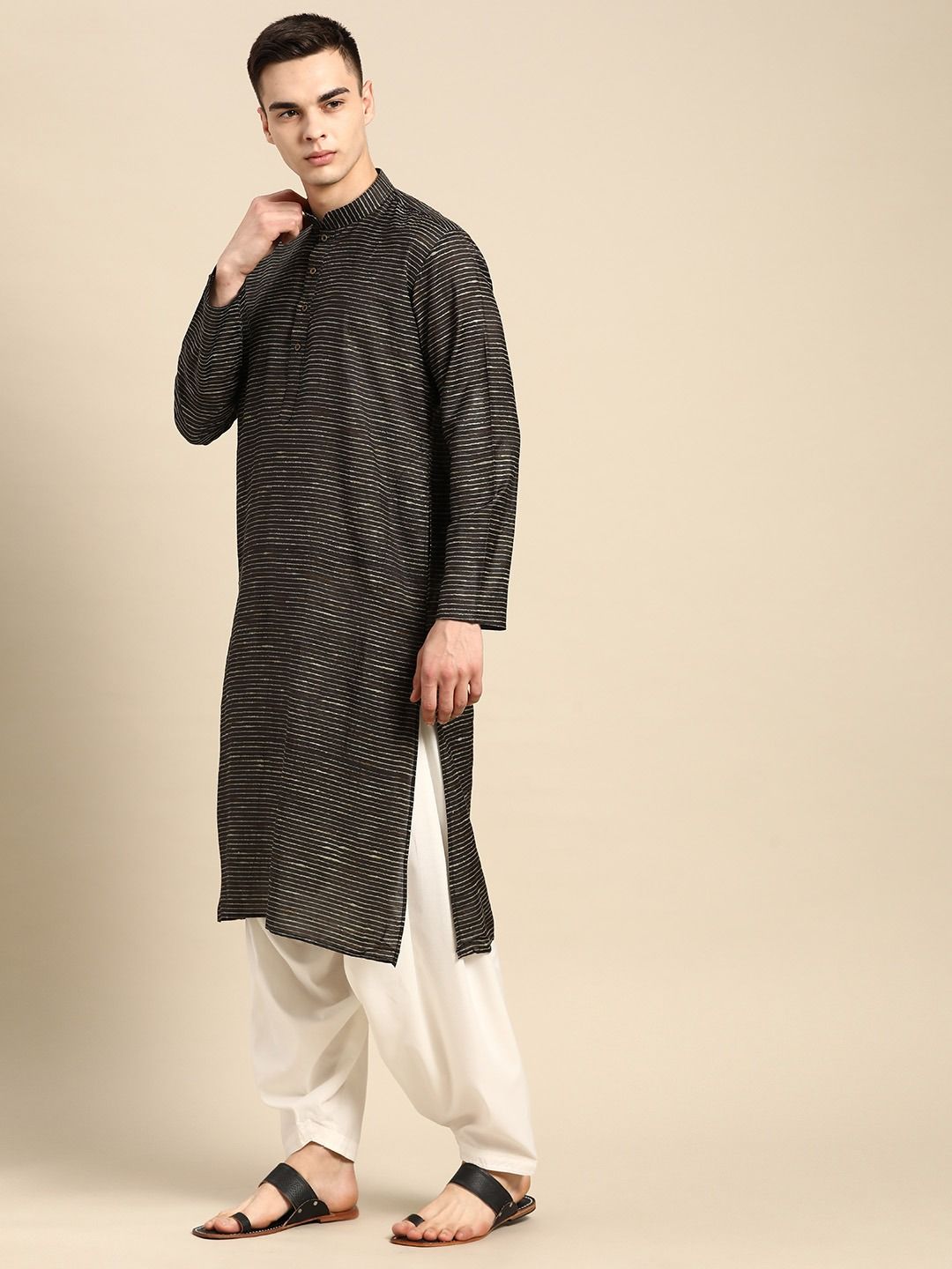 Teal Green Kurta in Pure Silk fabric with Resham and Dabka Handwork All  Over | Kishori