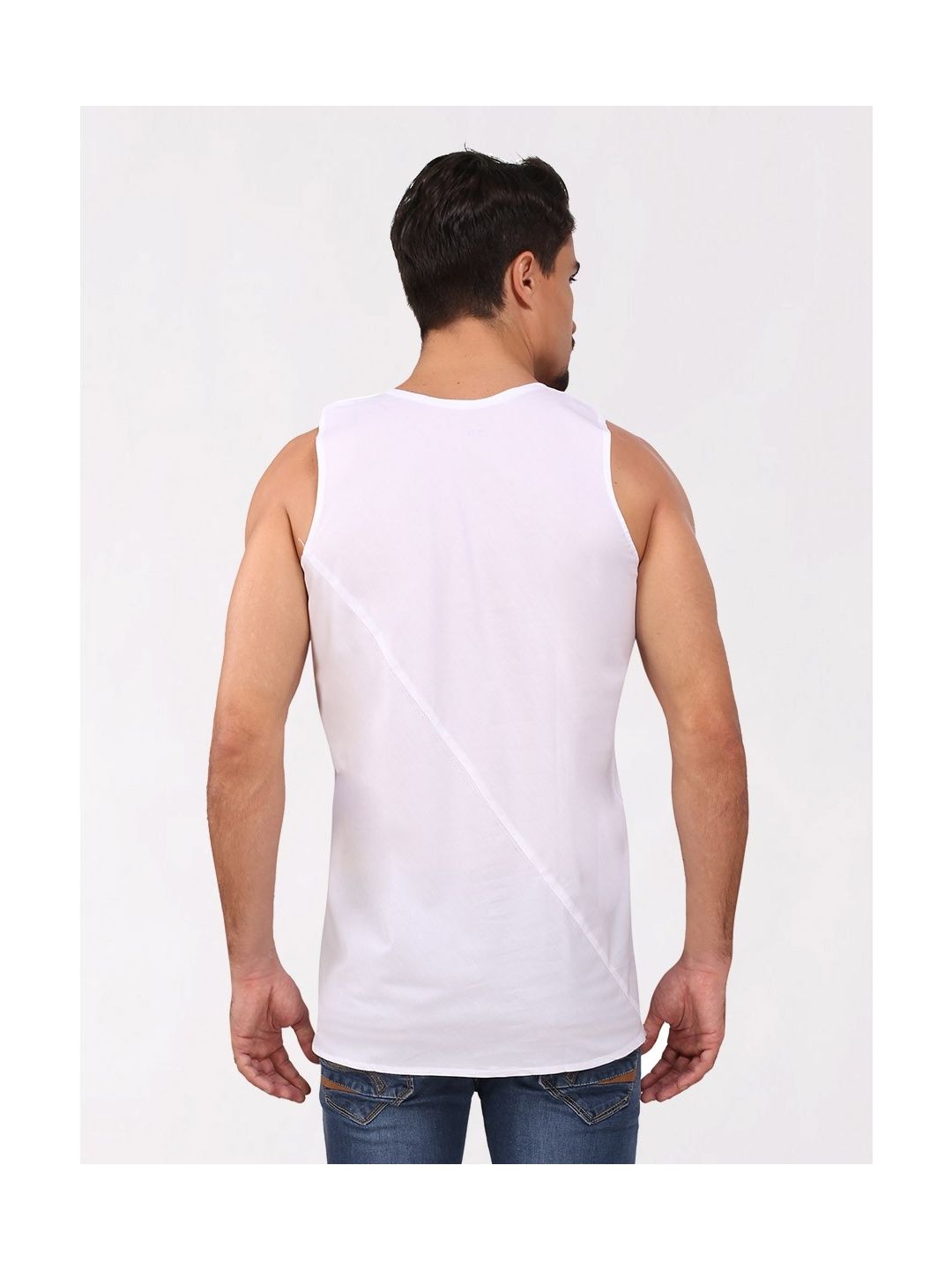 White Cotton Travel Vest (Sleeveless)
