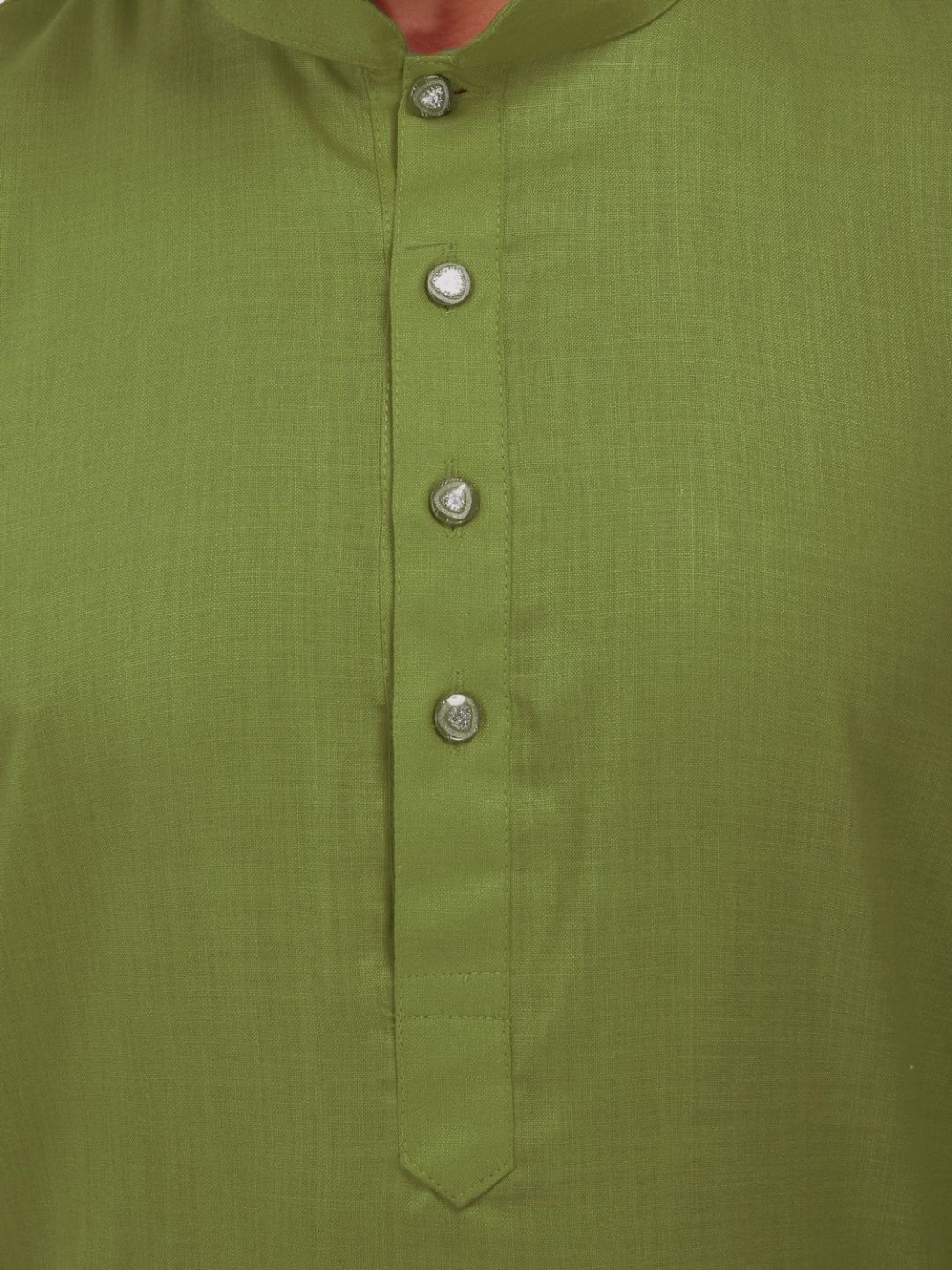Green Tussar Cotton Kurta