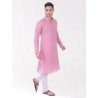 Light Pink Handloom Cotton Kurta