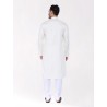 Off White Woven Design Premium Cotton Kurta