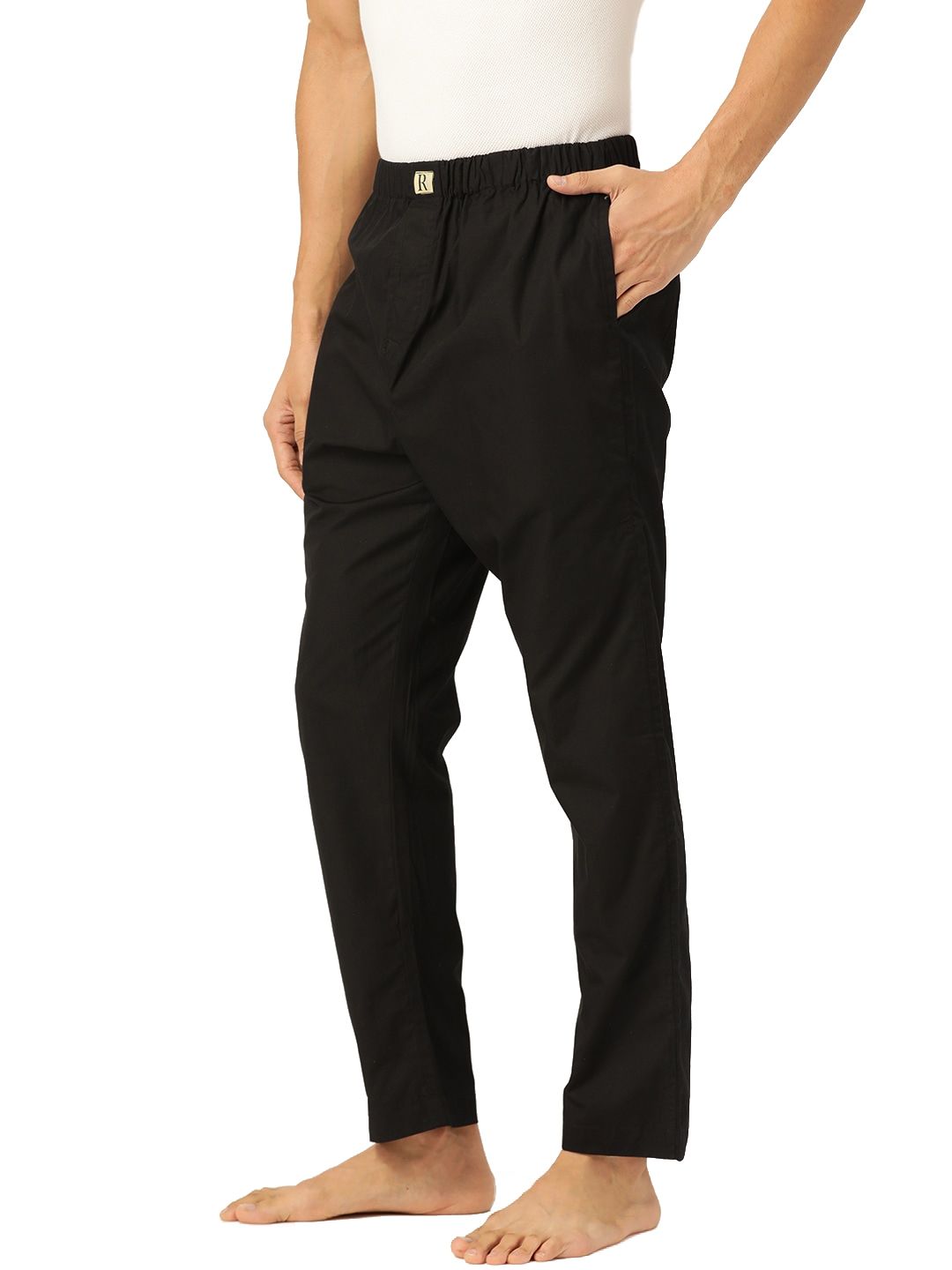 Ankle-length Cotton Pants - Black - Ladies | H&M US-cheohanoi.vn